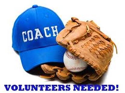 Coach Baseball Cap, Baseball Glove, and Baseball. Volunteer Coaches Needed!