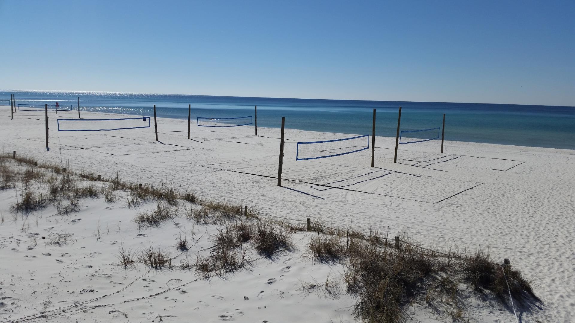 beach volleyball courts